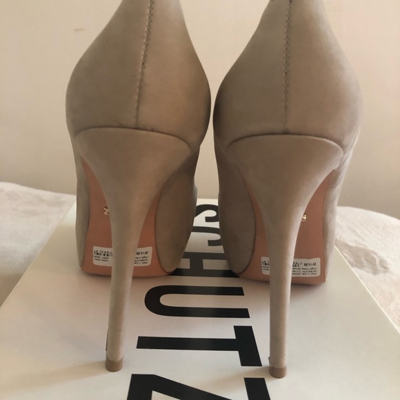 NWT Schutz Sommer Suede Peep Toe Platform - Picture 5 of 8
